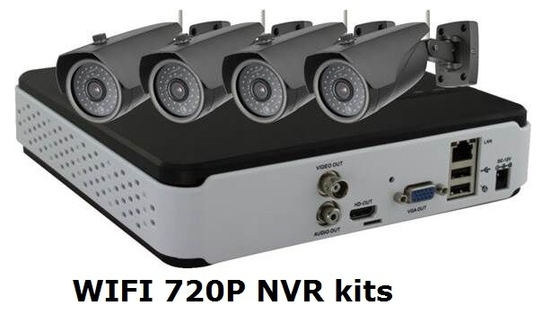 家族/店のための無線1.0MP IRの防水弾丸IPのカメラ720P WIFI NVR